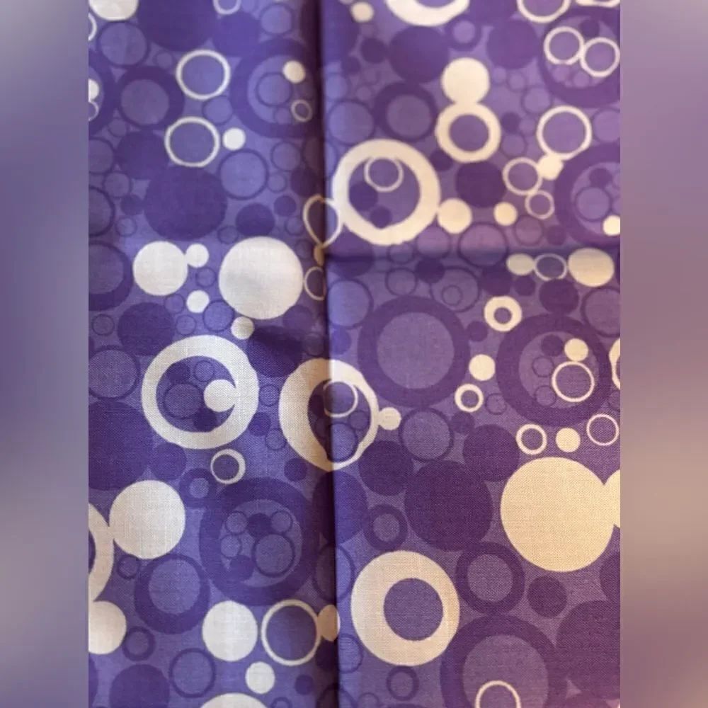 NEW Purple Circle Print Fat Quarter 18” x 21”